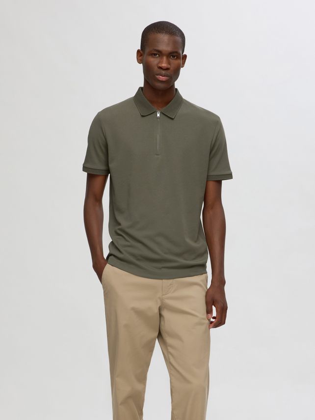 Slhfave Zip Ss Polo B