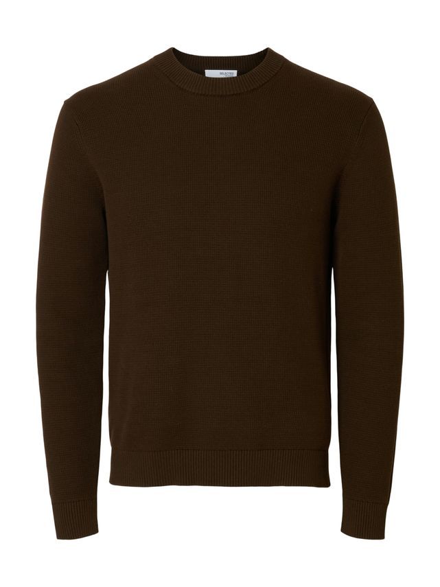 Slhdane Ls Knit Structure Crew Neck