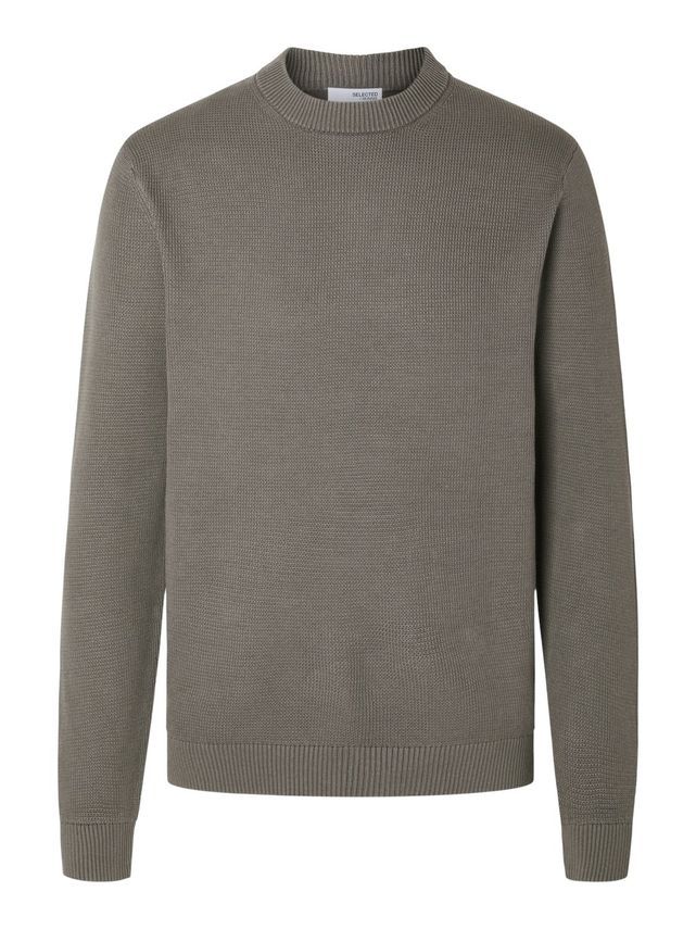 Slhdane Ls Knit Structure Crew Neck