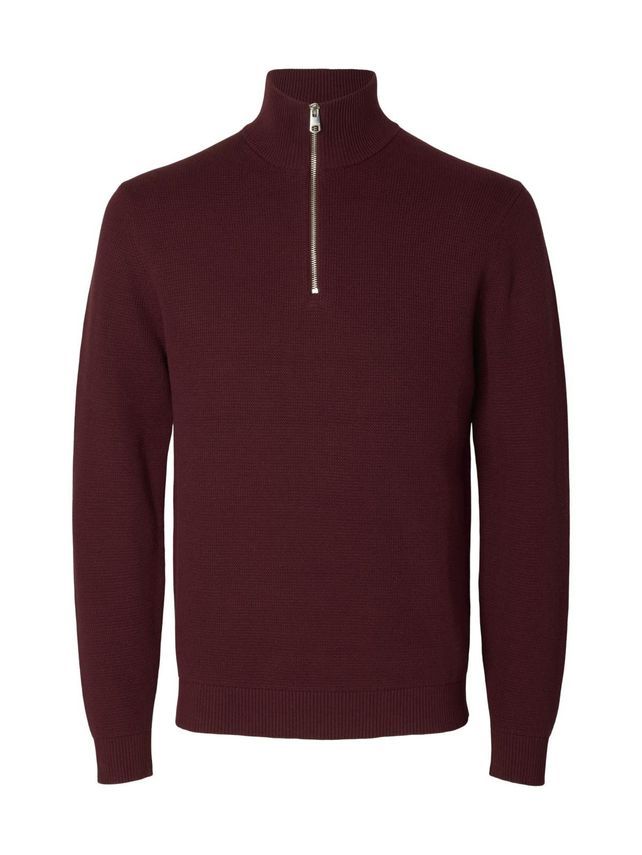 Slhdane Ls Knit Structure Half Zip