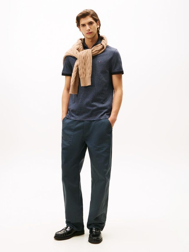 Mouline Check Jacquard Reg Polo