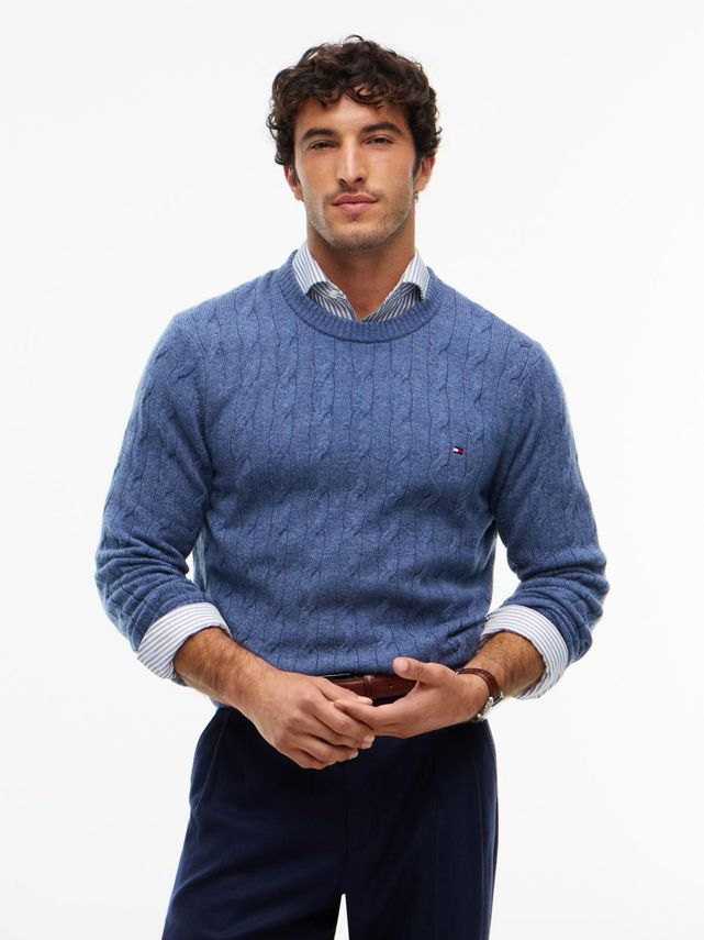 Lambswool Blend Cable Crew