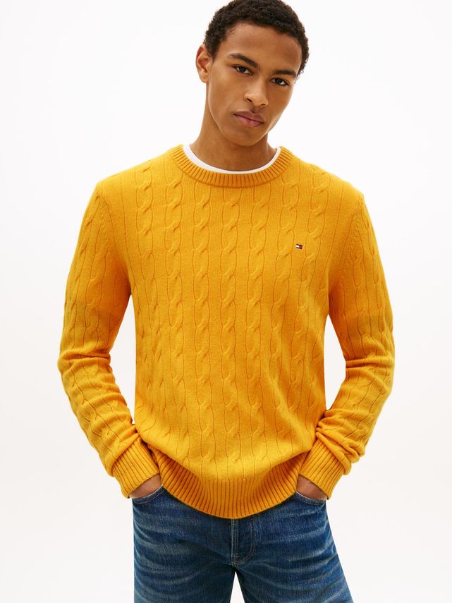 Lambswool Blend Cable Crew
