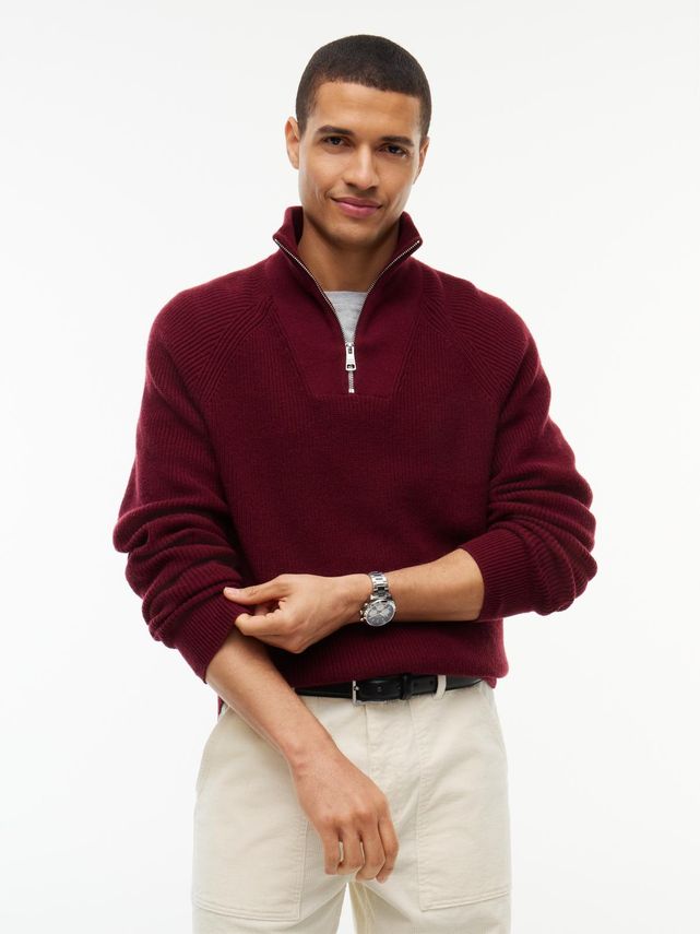 Fisherman Rib Zip Mock