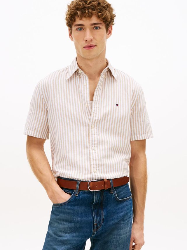 Linen Blend Bengal Stp S S Rf