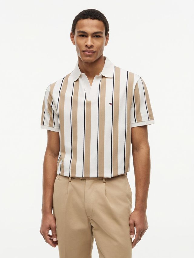 V Neck Crepe Classic Polo