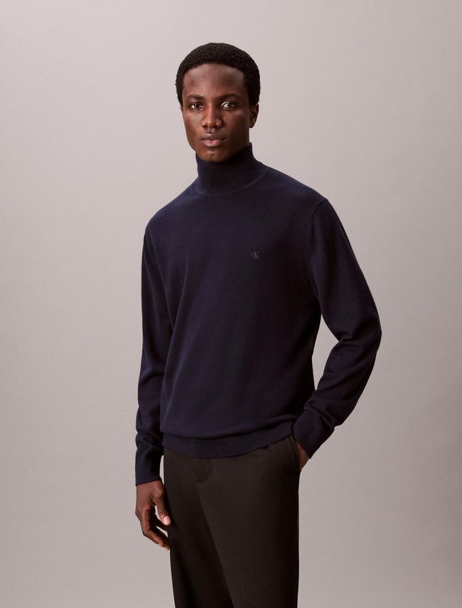 Ls Merino Mock Neck Swtr 14gg