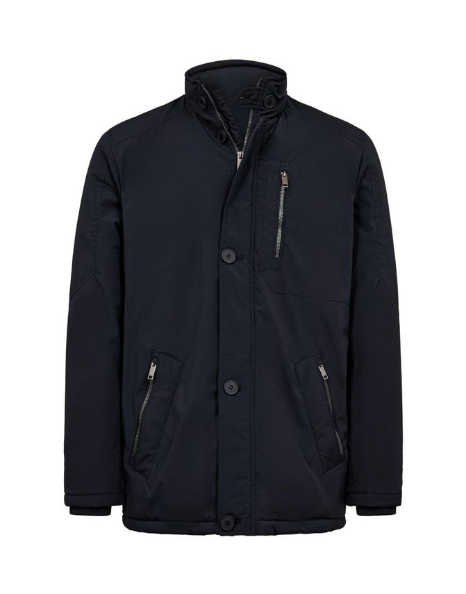 Black Blue City Coat Reg  Fit
