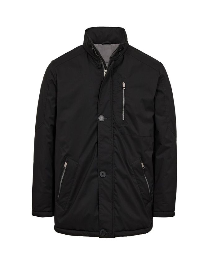 Black Blue City Coat Reg  Fit