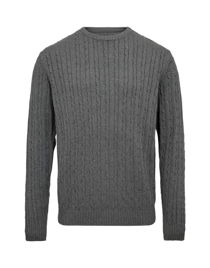 Cable O-neck Knit Regular Fit