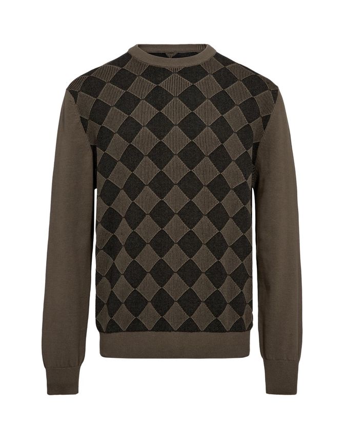 Black Blue O-neck Regular Fit