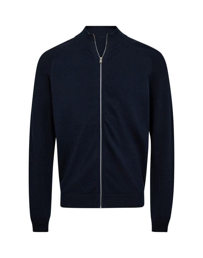 Black Blue Cardigan Reg Fit