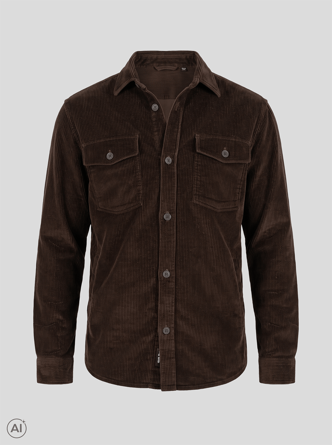 Pre End - Parker Fløjelsovershirt I Brun