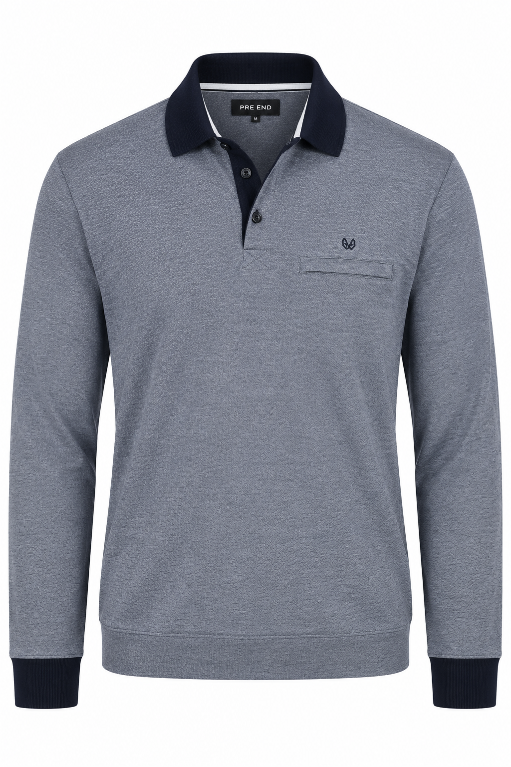 Pre End - Rai Sweat Polo  Langærmet I Navy