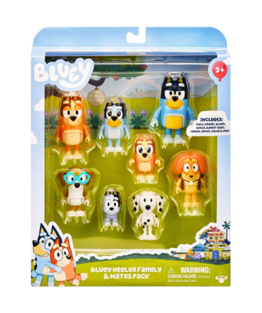 Bluey Action Figurer 8-pak