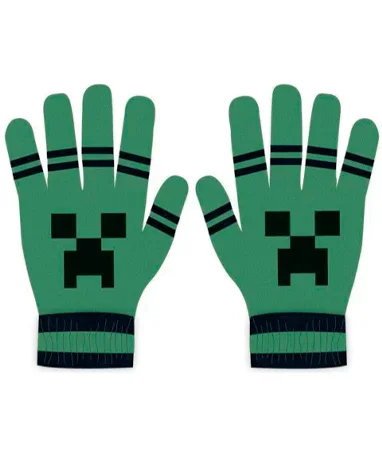 Minecraft Creeper Handsker - Vanter Til Børn