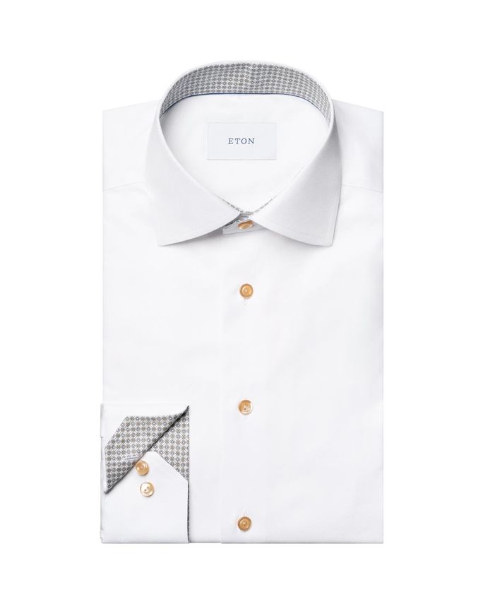 Geometric Effect Signature Twill Shirt